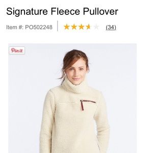 LL Bean Signature Sherpa pullover